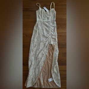 NWT Urban Outfitters Cream Lace Maxi Dress Small